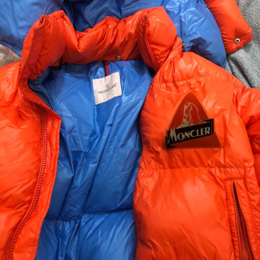 Moncler orange wilson puffer jacket